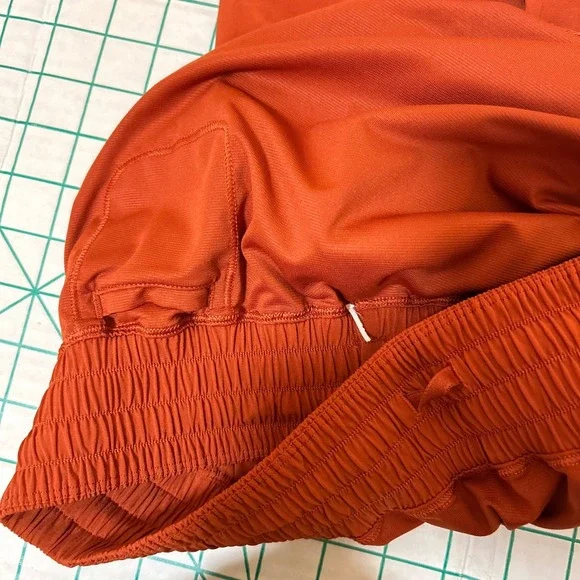 Lululemon Size M Court Rival High-Rise Short Burnt Orange Smocked Waist  LW7DKOS - Picture 10 of 11